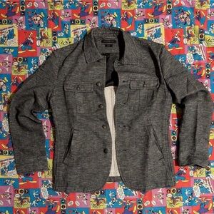 John Varvatos Charcoal Gray Shirt Jacket
